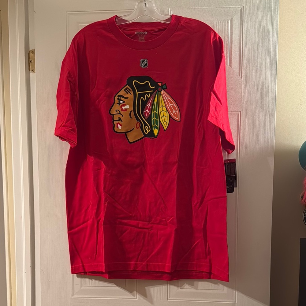 Reebok Red Short Sleeve Tee with Bold Graphic